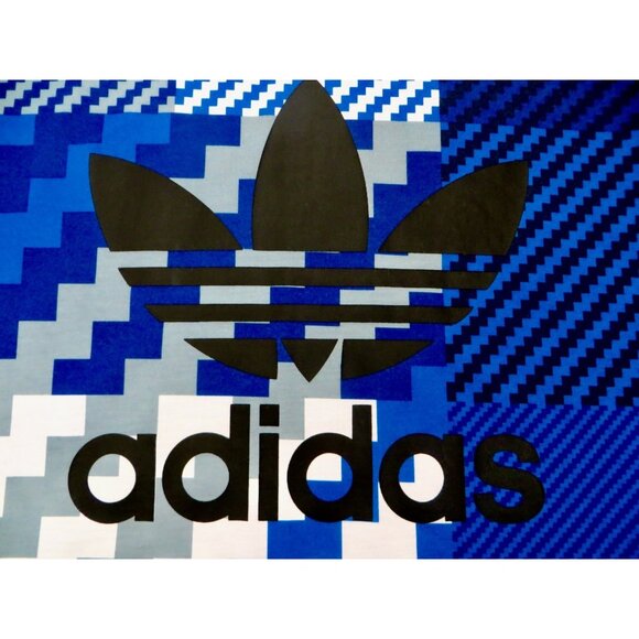 NEW! Adidas Originals Big Trefoil Logo Tee Shirt Royal Blue SZ M - Picture 10 of 13